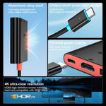 محطة إرساء مكتبية 3 في 1 من نوع Type-C إلى HDMI + USB 3.0 + منفذ شحن Type-C PD، لجهاز نينتندو سويتش