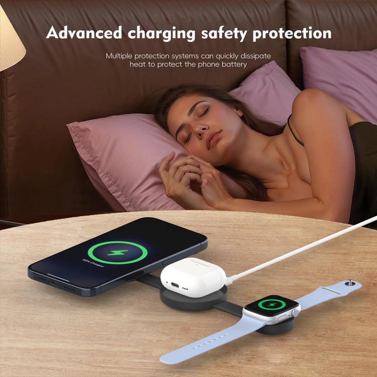 U50 Foldable 15W 3 in 1 Magnetic Wireless Charger