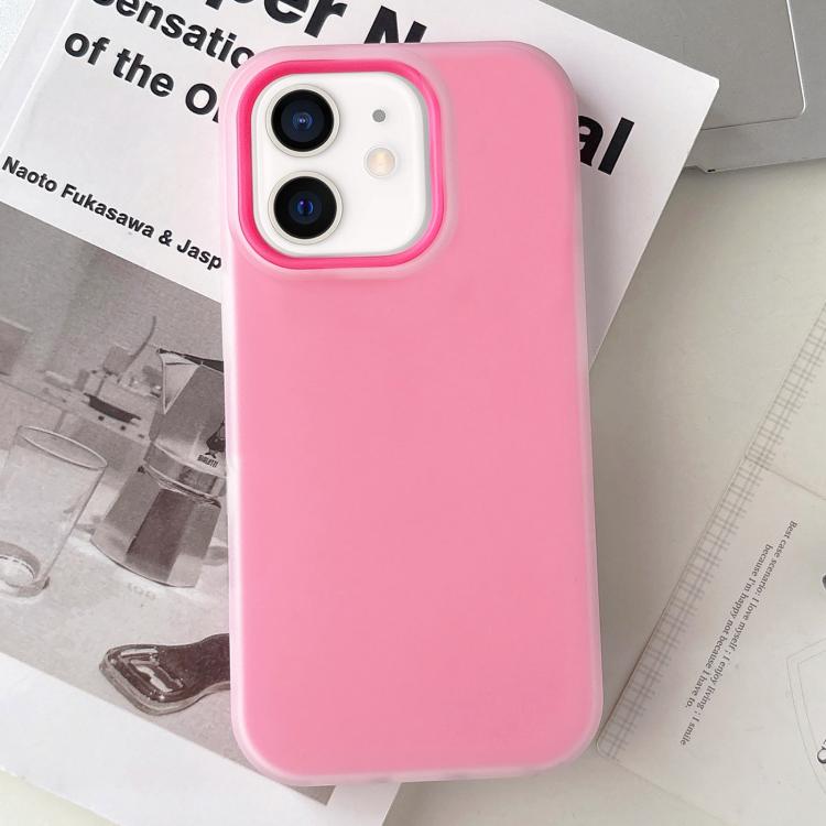 غطاء هاتف هجين من TPU وPC ملمس مطفي بلون هلامي، لـ iPhone 12 Pro Max، لـ iPhone 12 Pro، لـ iPhone 11