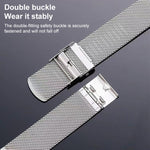 Milanese Buckle Stainless Steel Watch Band, 19mm, 20mm, 21mm, 22mm, 24mm