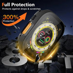 غطاء ساعة xDfind مدمج مع فيلم زجاج مقسّى من PC، لسلسلة Apple Watch 3 / 2 / 1 مقاس 42مم