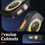 غطاء ساعة xDfind مدمج مع فيلم زجاج مقسّى من PC، لسلسلة Apple Watch Ultra 3 / 2 / 1 مقاس 49مم، لسلسلة Apple Watch 9 / 8 / 7 مقاس 45مم، لسلسلة Apple Watch 9 / 8 / 7 مقاس 41مم، لسلسلة Apple Watch 3 / 2 / 1 مقاس 38مم