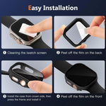غطاء ساعة xDfind مدمج مع فيلم زجاج مقسّى من PC، لسلسلة Apple Watch 3 / 2 / 1 مقاس 42مم