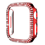 غطاء ساعة xDfind PC مجوف مزدوج الصفوف مع تصميم ماسي، لسلسلة Apple Watch 6 / 5 / 4 / SE مقاس 44مم، لسلسلة Apple Watch 6 / 5 / 4 / SE مقاس 40مم، لسلسلة Apple Watch 11 مقاس 46مم / 10 مقاس 46مم، لسلسلة Apple Watch 11 مقاس 42مم / 10 مقاس 42مم