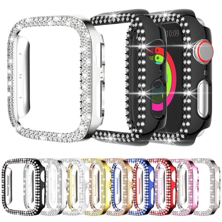 غطاء ساعة xDfind PC مجوف مزدوج الصفوف مع تصميم ماسي، لسلسلة Apple Watch 9 / 8 / 7 مقاس 45مم، لسلسلة Apple Watch 9 / 8 / 7 مقاس 41مم، لسلسلة Apple Watch 3 / 2 / 1 مقاس 38مم، لسلسلة Apple Watch 3 / 2 / 1 مقاس 42مم
