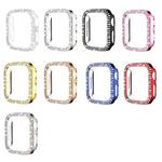 غطاء ساعة xDfind PC مجوف مزدوج الصفوف مع تصميم ماسي، لسلسلة Apple Watch 9 / 8 / 7 مقاس 45مم، لسلسلة Apple Watch 9 / 8 / 7 مقاس 41مم، لسلسلة Apple Watch 3 / 2 / 1 مقاس 38مم، لسلسلة Apple Watch 3 / 2 / 1 مقاس 42مم