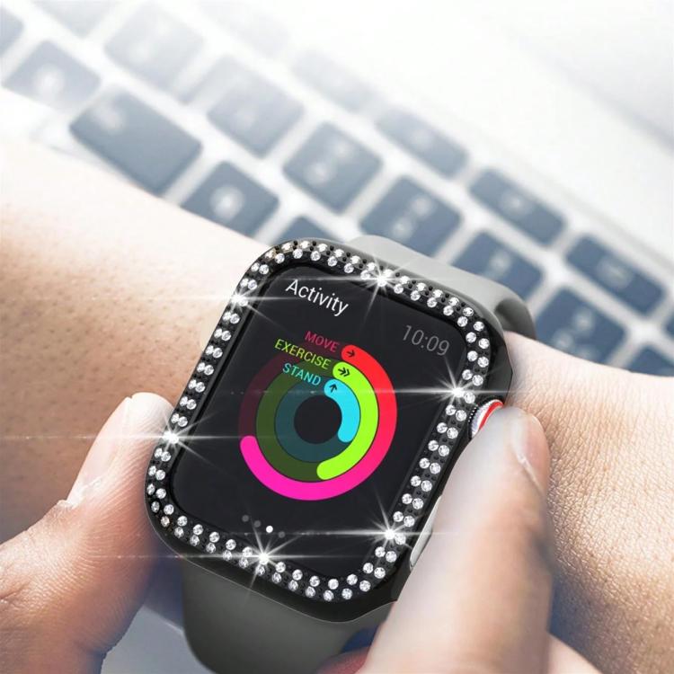 غطاء ساعة xDfind PC مجوف مزدوج الصفوف مع تصميم ماسي، لسلسلة Apple Watch 6 / 5 / 4 / SE مقاس 44مم، لسلسلة Apple Watch 6 / 5 / 4 / SE مقاس 40مم، لسلسلة Apple Watch 11 مقاس 46مم / 10 مقاس 46مم، لسلسلة Apple Watch 11 مقاس 42مم / 10 مقاس 42مم
