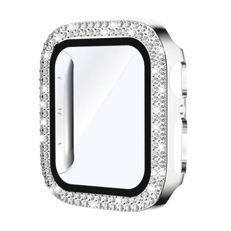 غطاء ساعة xDfind مدمج مع فيلم زجاج مقسّى مزدوج الصفوف مع تصميم ماسي من PC، لسلسلة Apple Watch 9 / 8 / 7 مقاس 41مم، لسلسلة Apple Watch 3 / 2 / 1 مقاس 38مم، لسلسلة Apple Watch 3 / 2 / 1 مقاس 42مم