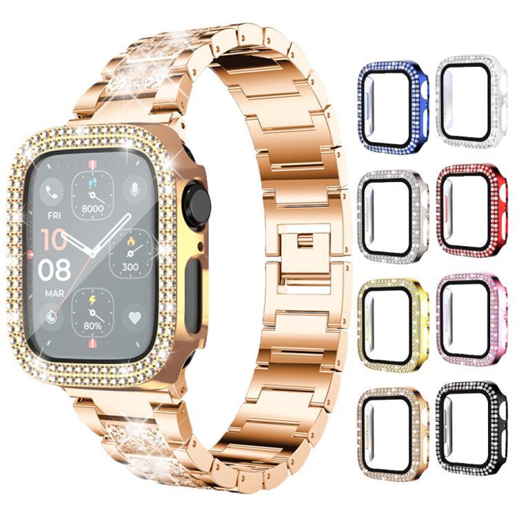 غطاء ساعة xDfind مدمج مع فيلم زجاج مقسّى مزدوج الصفوف مع تصميم ماسي من PC، لسلسلة Apple Watch 9 / 8 / 7 مقاس 41مم، لسلسلة Apple Watch 3 / 2 / 1 مقاس 38مم، لسلسلة Apple Watch 3 / 2 / 1 مقاس 42مم