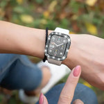 غطاء ساعة xDfind مدمج مع فيلم زجاج مقسّى مزدوج الصفوف مع تصميم ماسي من PC، لسلسلة Apple Watch 9 / 8 / 7 مقاس 41مم، لسلسلة Apple Watch 3 / 2 / 1 مقاس 38مم، لسلسلة Apple Watch 3 / 2 / 1 مقاس 42مم