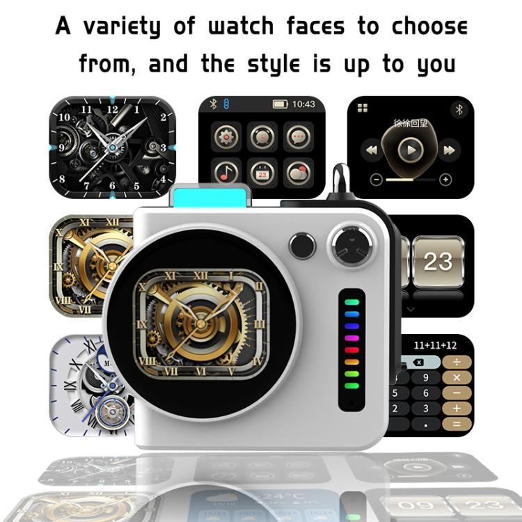 G300 Smart LED Screen Portable Bluetooth 5.4 Wireless Speaker, G300 (Grey), G300 (White)