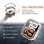 غطاء ساعة xDfind بتصميم ماسي مجوف صف واحد، لسلسلة Apple Watch 11 مقاس 46مم / 10 مقاس 46مم، لسلسلة Apple Watch 11 مقاس 42مم / 10 مقاس 42مم