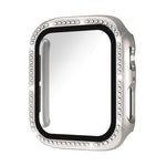 غطاء ساعة من زجاج مقسى ماسي أحادي الصف xDfind مع هيكل متكامل من البلاستيك، لسلسلة Apple Watch 9 / 8 / 7 مقاس 45 مم، لسلسلة Apple Watch 9 / 8 / 7 مقاس 41 مم، لسلسلة Apple Watch 3 / 2 / 1 مقاس 38 مم، لسلسلة Apple Watch 3 / 2 / 1 مقاس 42 مم