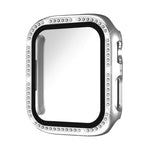 غطاء ساعة من زجاج مقسى ماسي أحادي الصف xDfind مع هيكل متكامل من البلاستيك، لسلسلة Apple Watch 9 / 8 / 7 مقاس 45 مم، لسلسلة Apple Watch 9 / 8 / 7 مقاس 41 مم، لسلسلة Apple Watch 3 / 2 / 1 مقاس 38 مم، لسلسلة Apple Watch 3 / 2 / 1 مقاس 42 مم