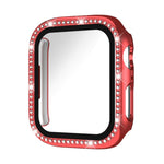 غطاء ساعة من زجاج مقسى ماسي أحادي الصف xDfind مع هيكل متكامل من البلاستيك، لسلسلة Apple Watch 9 / 8 / 7 مقاس 45 مم، لسلسلة Apple Watch 9 / 8 / 7 مقاس 41 مم، لسلسلة Apple Watch 3 / 2 / 1 مقاس 38 مم، لسلسلة Apple Watch 3 / 2 / 1 مقاس 42 مم