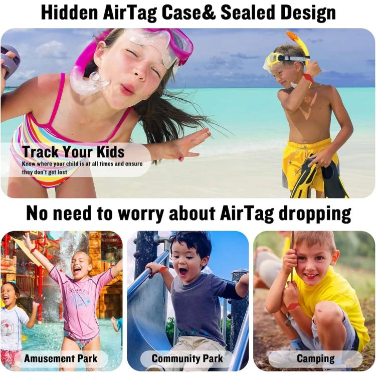 غطاء حماية بتصميم حزام سيليكون قابل للتنفس مضاد لفقدان جهاز التتبع من xDfind، لجهاز AirTag الجيل الثاني / AirTag الجيل الأول
