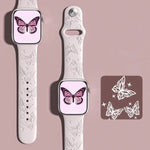 حزام ساعة سيليكون بنقش ليزر ثلاثي الأبعاد من xDfind، لسلسلة Apple Watch مقاسات 42 / 44 / 45 / 46 / 49مم، لسلسلة Apple Watch مقاسات 38 / 40 / 41 / S11 مقاس 42مم