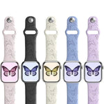 حزام ساعة سيليكون بنقش ليزر ثلاثي الأبعاد من xDfind، لسلسلة Apple Watch مقاسات 42 / 44 / 45 / 46 / 49مم، لسلسلة Apple Watch مقاسات 38 / 40 / 41 / S11 مقاس 42مم