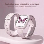 حزام ساعة سيليكون بنقش ليزر ثلاثي الأبعاد من xDfind، لسلسلة Apple Watch مقاسات 42 / 44 / 45 / 46 / 49مم، لسلسلة Apple Watch مقاسات 38 / 40 / 41 / S11 مقاس 42مم