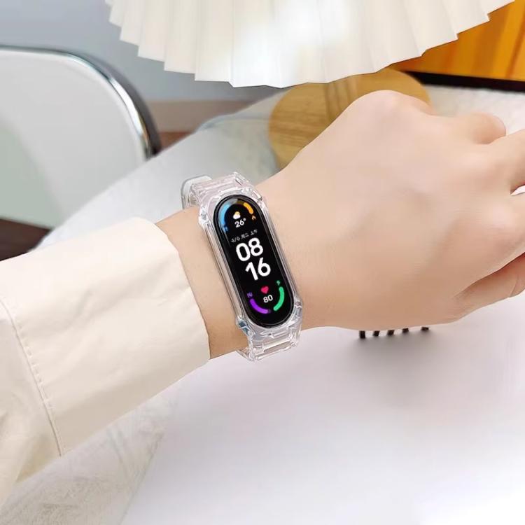 xDfind Glacier Armor Integrated Cover TPU Watch Band, For Xiaomi Smart Band 10 / 9 / 8