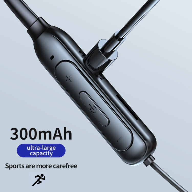 سماعة أذن بلوتوث M60 8D بصوت محيطي 5.1 لاسلكية معلقة على الرقبة تدعم بطاقة TF ووضع MP3