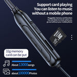 سماعة أذن بلوتوث M60 8D بصوت محيطي 5.1 لاسلكية معلقة على الرقبة تدعم بطاقة TF ووضع MP3