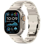 حزام ساعة بسبيكة التيتانيوم مع مشبك أمان سريع الفتح على شكل I، لسلسلة Apple Watch مقاسات 46مم / 49مم / 45مم / 44مم، لسلسلة Apple Watch مقاسات 42مم / 41مم / 40مم / 38مم