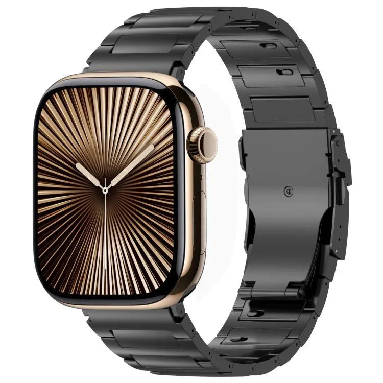 حزام ساعة بسبيكة التيتانيوم مع مشبك أمان سريع الفتح على شكل I، لسلسلة Apple Watch مقاسات 46مم / 49مم / 45مم / 44مم، لسلسلة Apple Watch مقاسات 42مم / 41مم / 40مم / 38مم