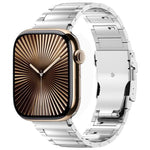 حزام ساعة بسبيكة التيتانيوم مع مشبك أمان سريع الفتح على شكل I، لسلسلة Apple Watch مقاسات 46مم / 49مم / 45مم / 44مم، لسلسلة Apple Watch مقاسات 42مم / 41مم / 40مم / 38مم