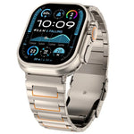 حزام ساعة بسبيكة التيتانيوم مع مشبك أمان على شكل I، لسلسلة Apple Watch مقاسات 46مم / 49مم / 45مم / 44مم، لسلسلة Apple Watch مقاسات 42مم / 41مم / 40مم / 38مم