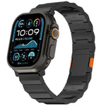 حزام ساعة بسبيكة التيتانيوم مع مشبك مغناطيسي سميك بحبة واحدة، لسلسلة Apple Watch مقاسات 46مم / 49مم / 45مم / 44مم، لسلسلة Apple Watch مقاسات 42مم / 41مم / 40مم / 38مم