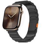حزام ساعة بسبيكة التيتانيوم مع مشبك مغناطيسي سميك بحبة واحدة، لسلسلة Apple Watch مقاسات 46مم / 49مم / 45مم / 44مم، لسلسلة Apple Watch مقاسات 42مم / 41مم / 40مم / 38مم
