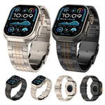 حزام ساعة بسبيكة التيتانيوم مع مشبك أمان بثلاث حبات، لسلسلة Apple Watch مقاسات 46مم / 49مم / 45مم / 44مم، لسلسلة Apple Watch مقاسات 42مم / 41مم / 40مم / 38مم