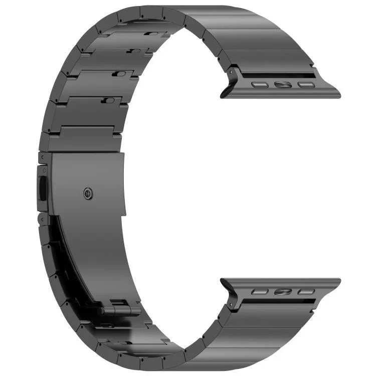 حزام ساعة بسبيكة التيتانيوم مع إبزيم مسطح سريع الفتح بحبة واحدة، لسلسلة Apple Watch مقاسات 46مم / 49مم / 45مم / 44مم، لسلسلة Apple Watch مقاسات 42مم / 41مم / 40مم / 38مم