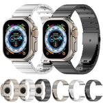 حزام ساعة بسبيكة التيتانيوم مع إبزيم مسطح سريع الفتح بحبة واحدة، لسلسلة Apple Watch مقاسات 46مم / 49مم / 45مم / 44مم، لسلسلة Apple Watch مقاسات 42مم / 41مم / 40مم / 38مم