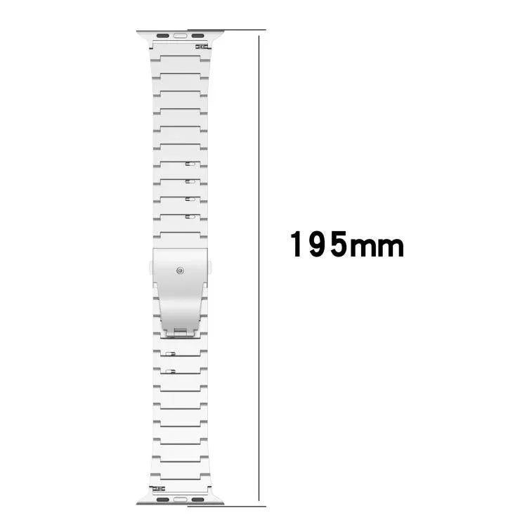 حزام ساعة بسبيكة التيتانيوم مع إبزيم مسطح سريع الفتح بحبة واحدة، لسلسلة Apple Watch مقاسات 46مم / 49مم / 45مم / 44مم، لسلسلة Apple Watch مقاسات 42مم / 41مم / 40مم / 38مم