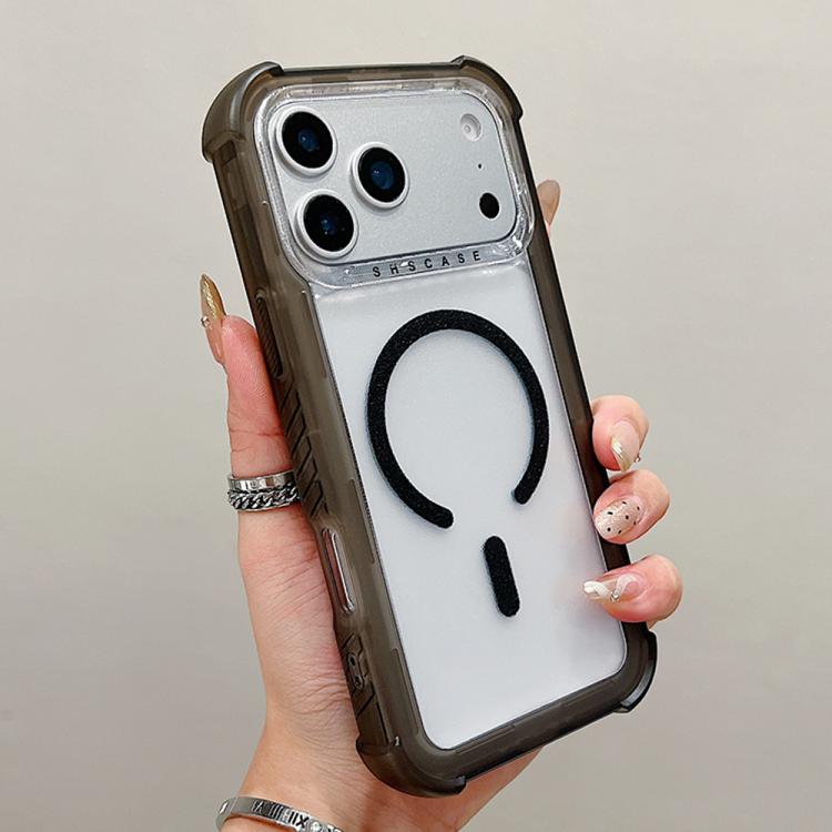 غطاء هاتف شفاف مطفي هجين من TPU وPC مع MagSafe 3 في 1، لهواتف iPhone 17 Pro Max، iPhone 17 Pro، iPhone 17، iPhone Air، iPhone 16 Pro Max، iPhone 16 Pro، iPhone 16 Plus، iPhone 16