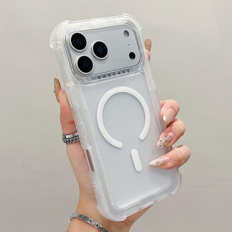 غطاء هاتف شفاف مطفي هجين من TPU وPC مع MagSafe 3 في 1، لهواتف iPhone 17 Pro Max، iPhone 17 Pro، iPhone 17، iPhone Air، iPhone 16 Pro Max، iPhone 16 Pro، iPhone 16 Plus، iPhone 16