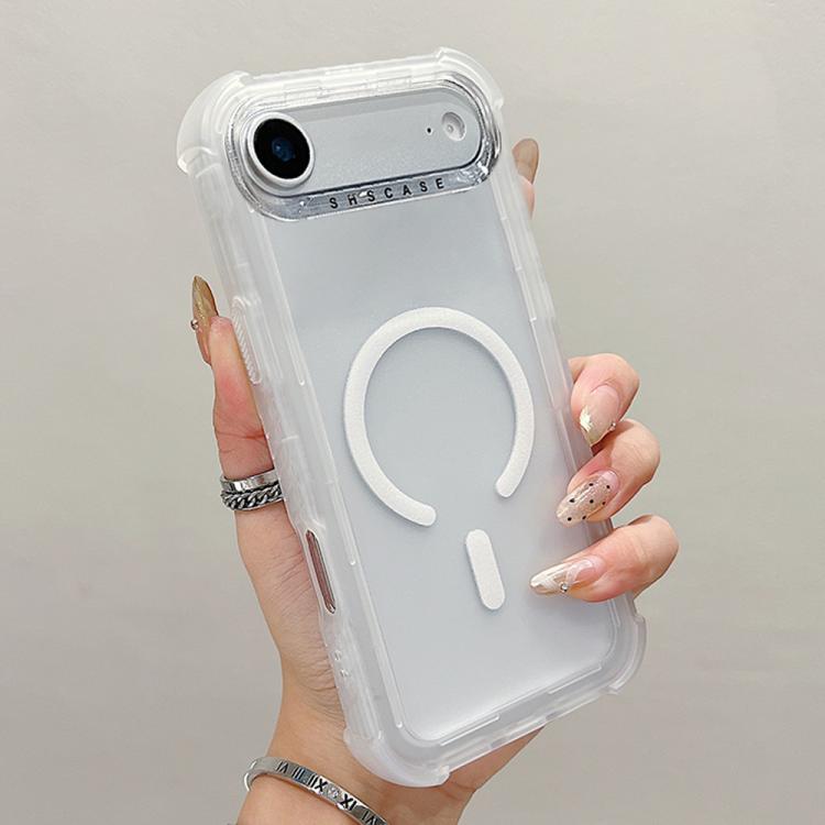 غطاء هاتف شفاف مطفي هجين من TPU وPC مع MagSafe 3 في 1، لهواتف iPhone 17 Pro Max، iPhone 17 Pro، iPhone 17، iPhone Air، iPhone 16 Pro Max، iPhone 16 Pro، iPhone 16 Plus، iPhone 16