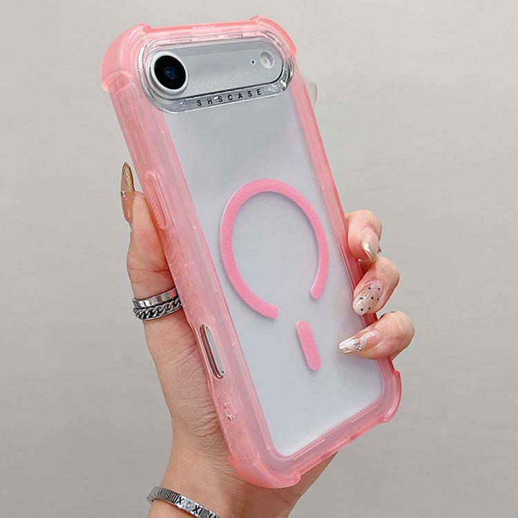غطاء هاتف شفاف مطفي هجين من TPU وPC مع MagSafe 3 في 1، لهواتف iPhone 17 Pro Max، iPhone 17 Pro، iPhone 17، iPhone Air، iPhone 16 Pro Max، iPhone 16 Pro، iPhone 16 Plus، iPhone 16