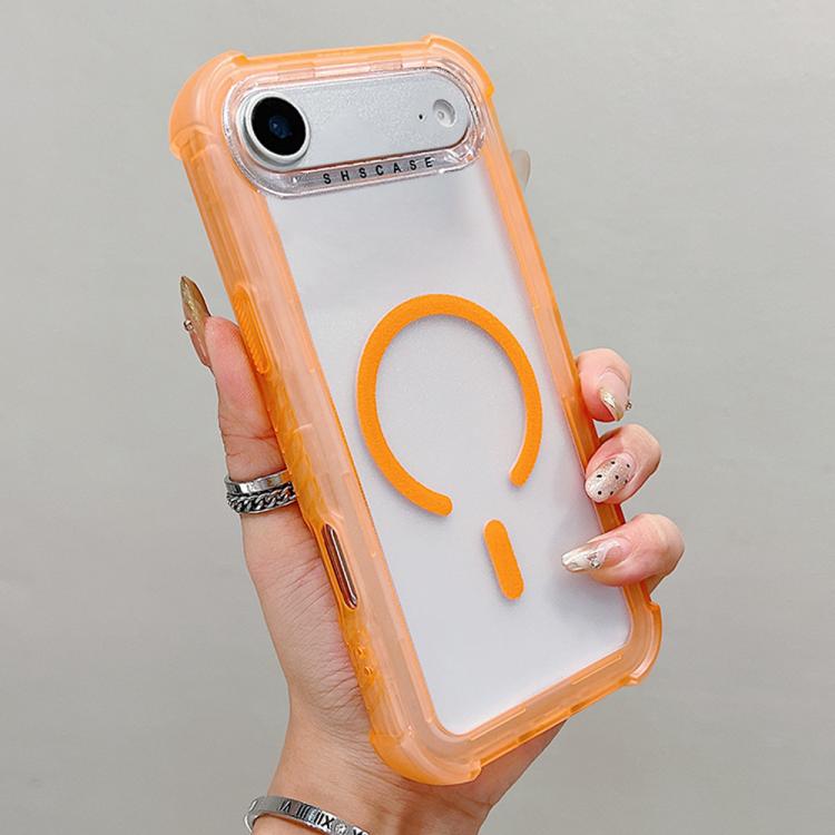 غطاء هاتف شفاف مطفي هجين من TPU وPC مع MagSafe 3 في 1، لهواتف iPhone 17 Pro Max، iPhone 17 Pro، iPhone 17، iPhone Air، iPhone 16 Pro Max، iPhone 16 Pro، iPhone 16 Plus، iPhone 16