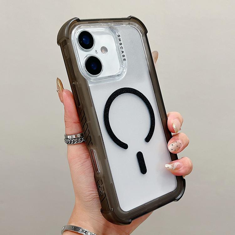 غطاء هاتف شفاف مطفي هجين من TPU وPC مع MagSafe 3 في 1، لهواتف iPhone 17 Pro Max، iPhone 17 Pro، iPhone 17، iPhone Air، iPhone 16 Pro Max، iPhone 16 Pro، iPhone 16 Plus، iPhone 16