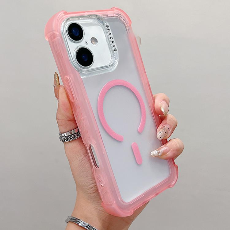 غطاء هاتف شفاف مطفي هجين من TPU وPC مع MagSafe 3 في 1، لهواتف iPhone 17 Pro Max، iPhone 17 Pro، iPhone 17، iPhone Air، iPhone 16 Pro Max، iPhone 16 Pro، iPhone 16 Plus، iPhone 16