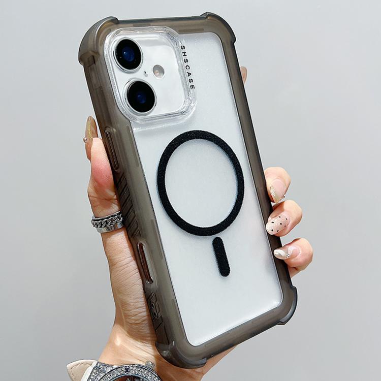 غطاء هاتف شفاف مطفي هجين من TPU وPC مع MagSafe 3 في 1، لهواتف iPhone 17 Pro Max، iPhone 17 Pro، iPhone 17، iPhone Air، iPhone 16 Pro Max، iPhone 16 Pro، iPhone 16 Plus، iPhone 16