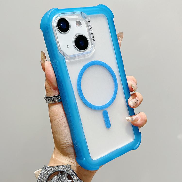 غطاء هاتف شفاف مطفي هجين من TPU وPC مع MagSafe 3 في 1، لهواتف iPhone 15 Pro Max، iPhone 15 Pro، iPhone 15 Plus، iPhone 15، iPhone 14 Plus، iPhone 14، iPhone 14 Pro، iPhone 14 Pro Max
