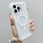 غطاء هاتف شفاف مطفي هجين من TPU وPC مع MagSafe 3 في 1، لهواتف iPhone 15 Pro Max، iPhone 15 Pro، iPhone 15 Plus، iPhone 15، iPhone 14 Plus، iPhone 14، iPhone 14 Pro، iPhone 14 Pro Max