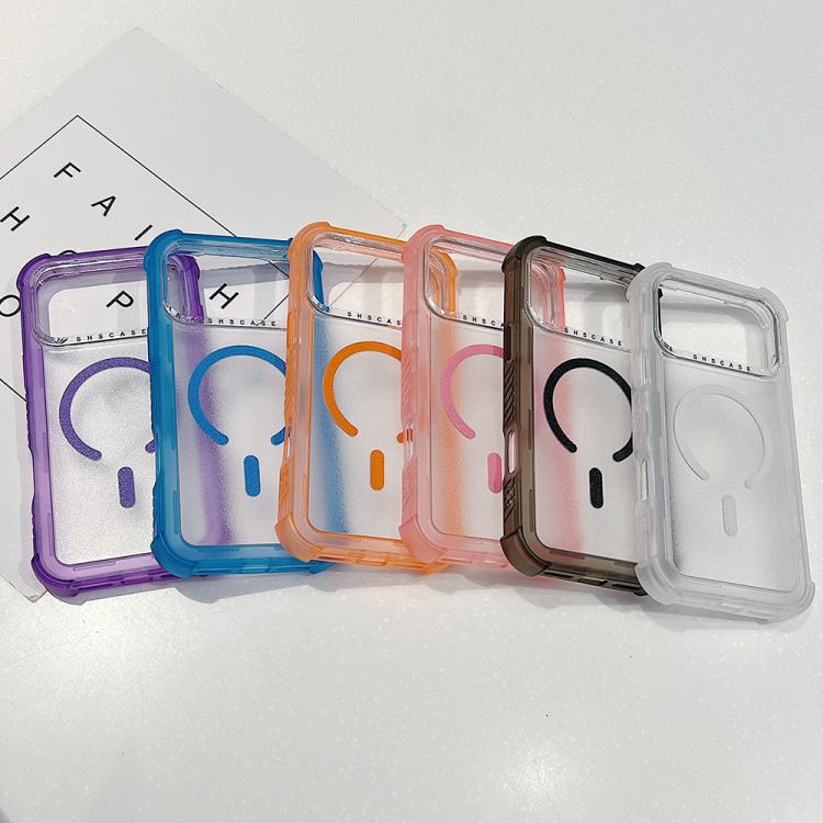 غطاء هاتف شفاف مطفي هجين من TPU وPC مع MagSafe 3 في 1، لهواتف iPhone 15 Pro Max، iPhone 15 Pro، iPhone 15 Plus، iPhone 15، iPhone 14 Plus، iPhone 14، iPhone 14 Pro، iPhone 14 Pro Max
