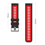 xDfind Dual Color Silver Buckle Silicone Watch Band, For Huawei Watch Fit New