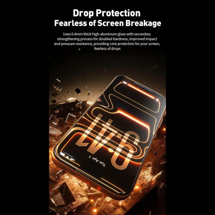 WK WTP-120 سلسلة تشين فيلم زجاج مقسى منحني 9D قوس كبير عالي الدقة، لهاتف iPhone 17 Pro Max، لهاتف iPhone 17 Pro، لهاتف iPhone 17 / 16 Pro، لهاتف iPhone Air