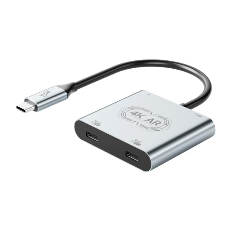 محول شحن نظارات AR V77G 4K 60Hz USB-C / Type-C إلى مزدوج Type-C، PD 100W، USB 3.0